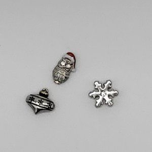Origami Owl Christmas Owl & Ornament Charm Set